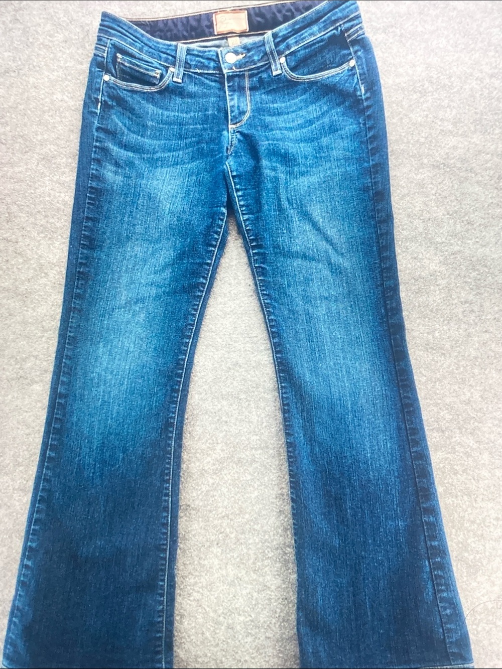 PAIGE Medium Blue Bootcut Jeans